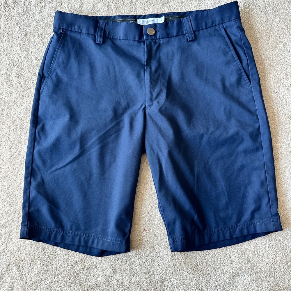 Calvin Klein golf Navy Flat Front Shorts